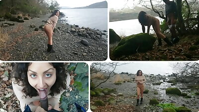 Teen step sister couldn't wait anymore&excl; Fucked outdoors in public watched by strangers