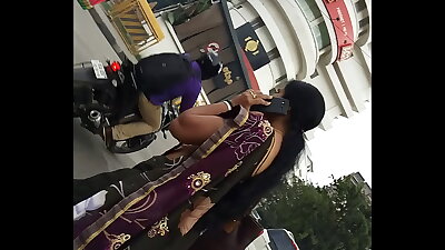 my office aunty shows her big hip while walking 2